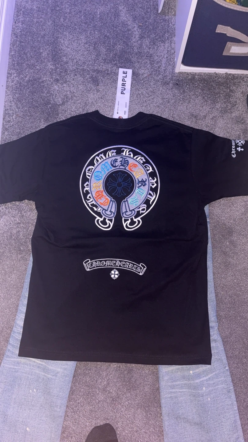 Chrome Hearts Black Horseshoe Logo T-Shirt - photo 2