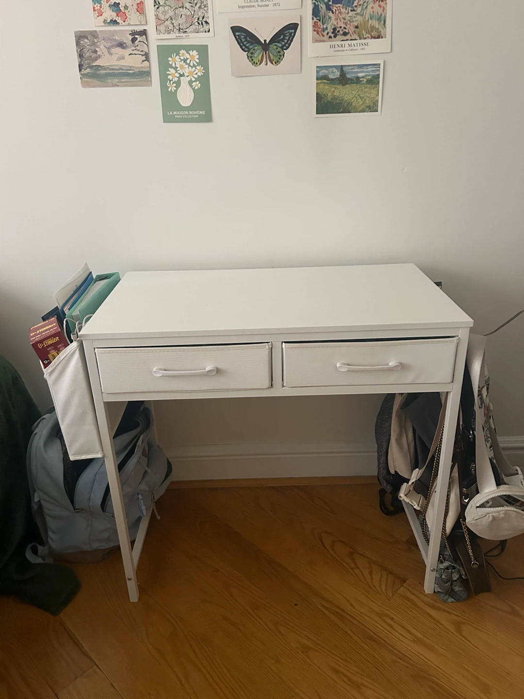 White Desk with Two Drawers