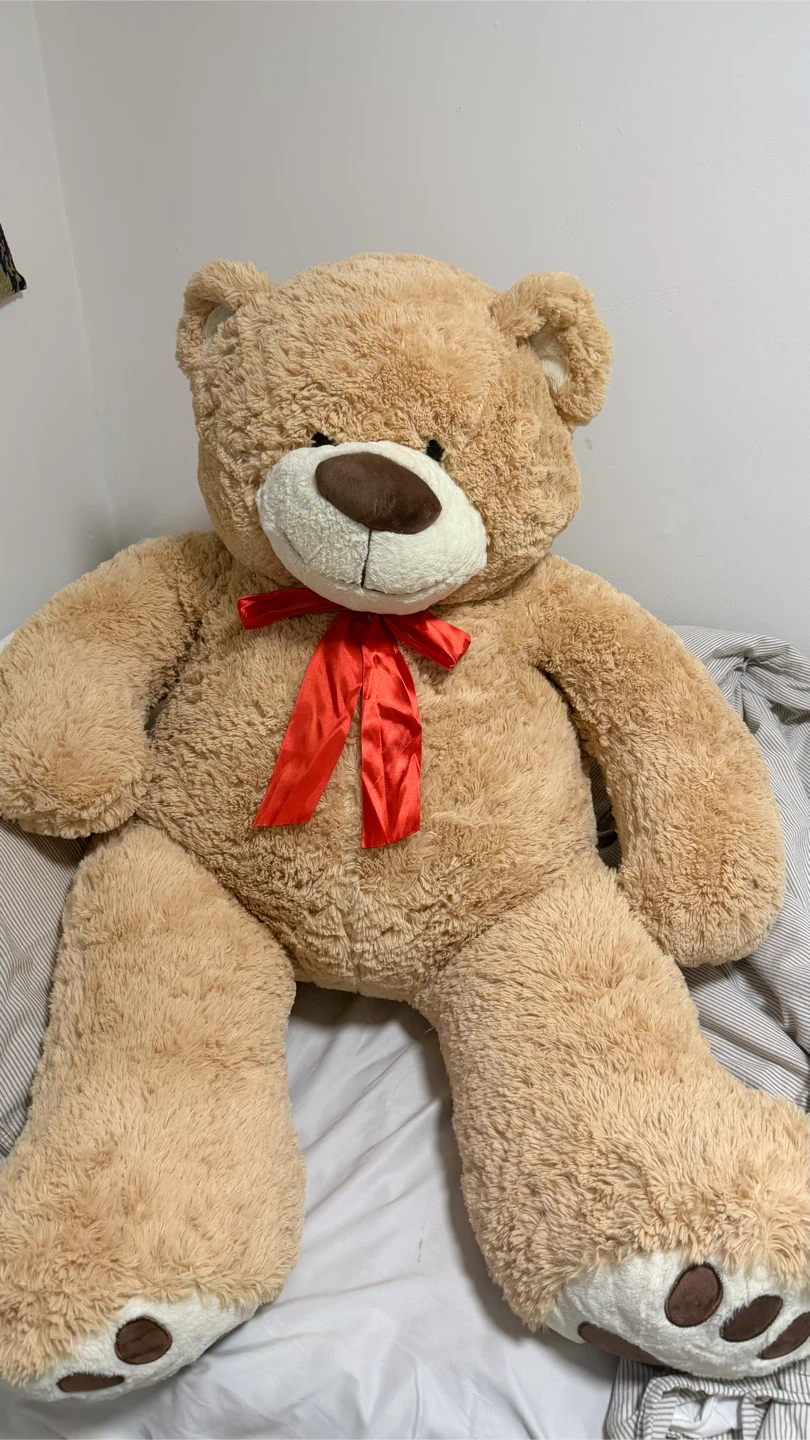 Giant Teddy Bear with Red Bow - photo 3