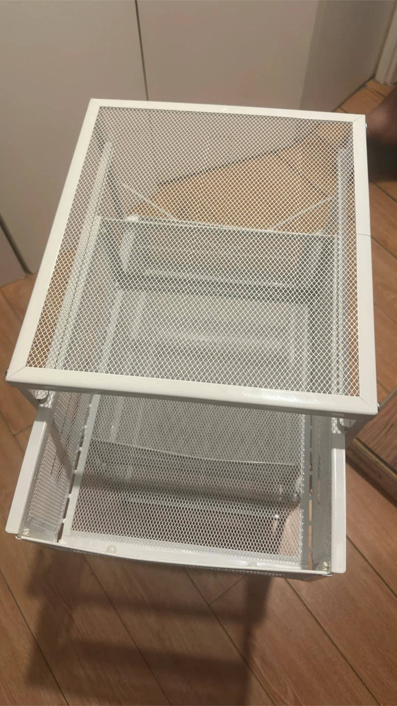 White Metal Mesh 3-Drawer Storage - photo 2