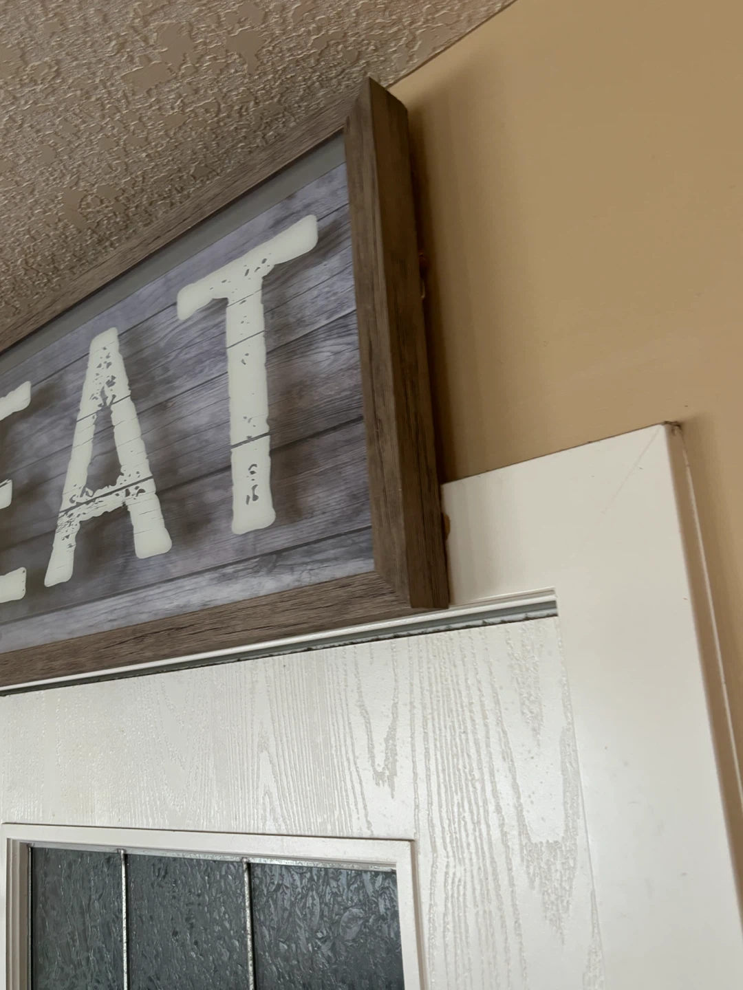 Wooden Framed "EAT" Wall Decor - photo 2