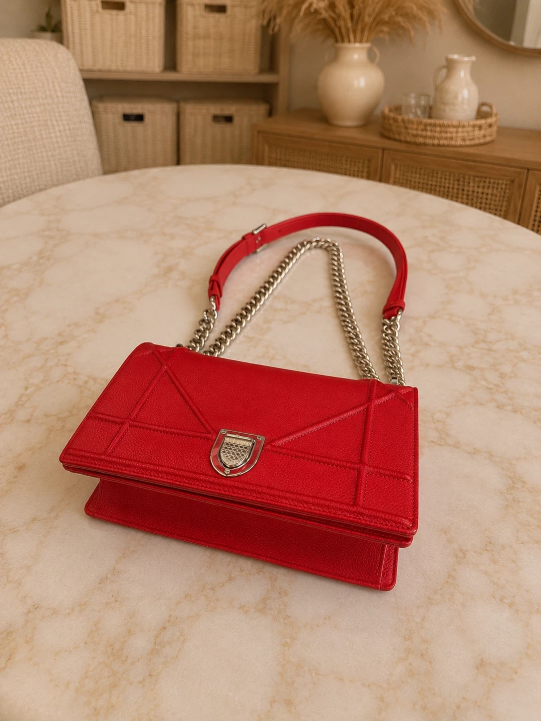 Christian Dior Small Diorama Red Shoulder/Crossbody Bag - photo 5
