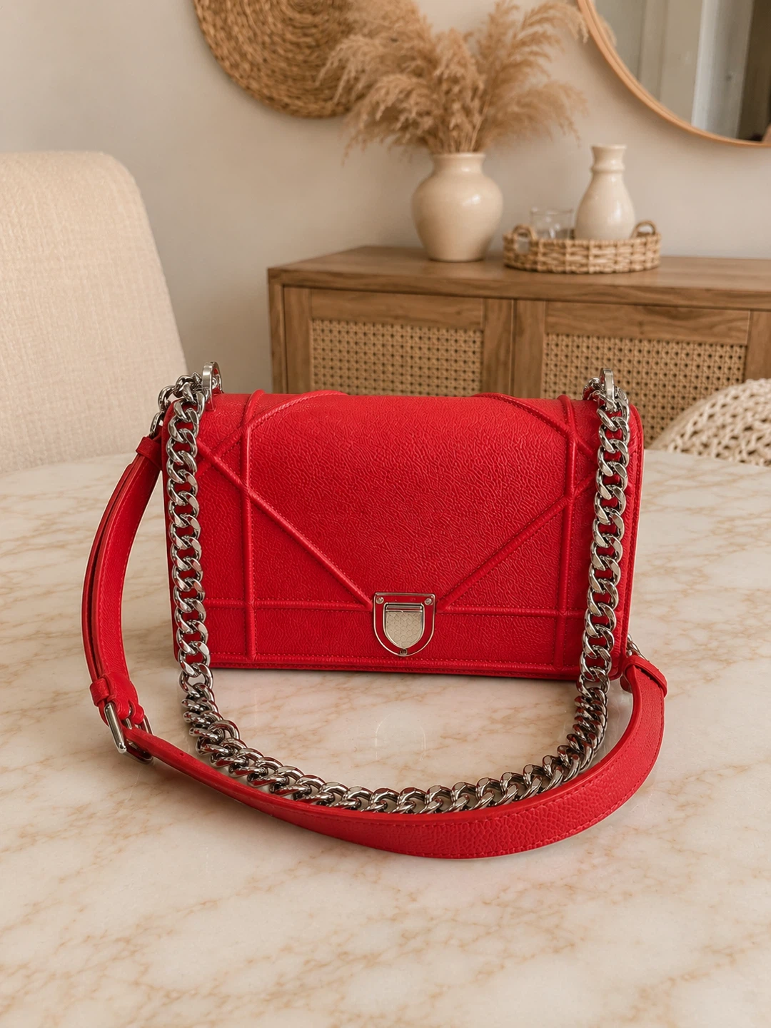 Christian Dior Small Diorama Red Shoulder/Crossbody Bag - photo 3