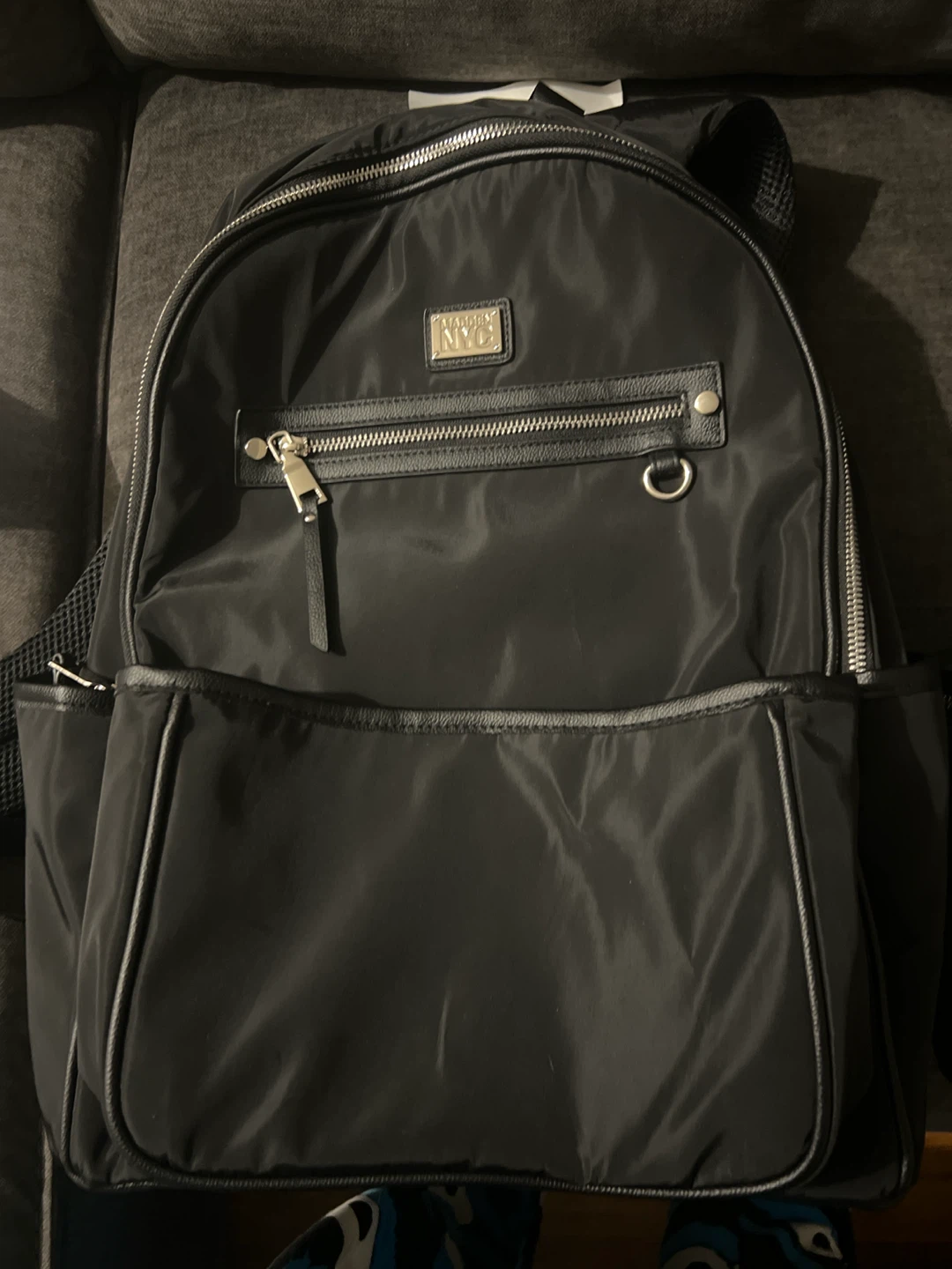 Steve Madden Black Nylon Backpack