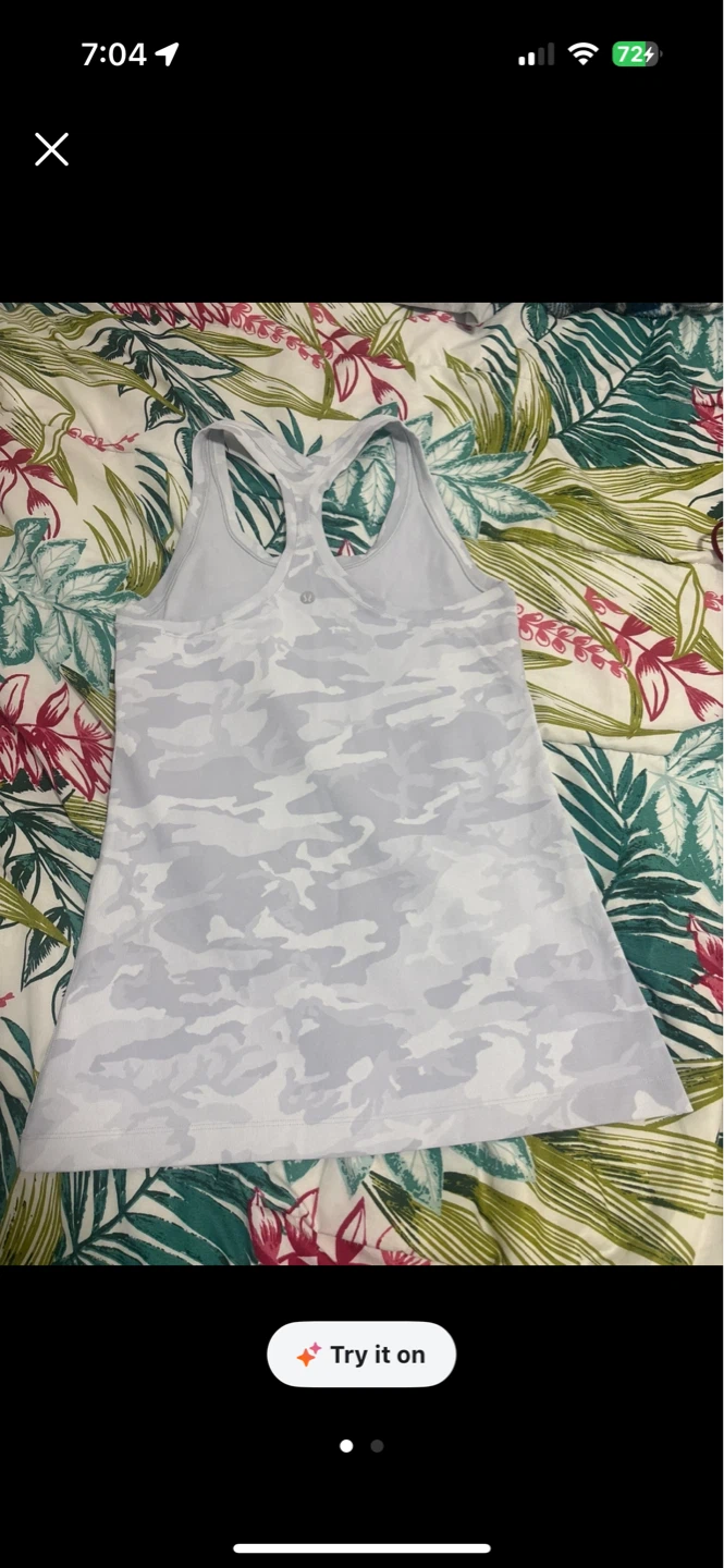 Lululemon Align Tank Top White Camo