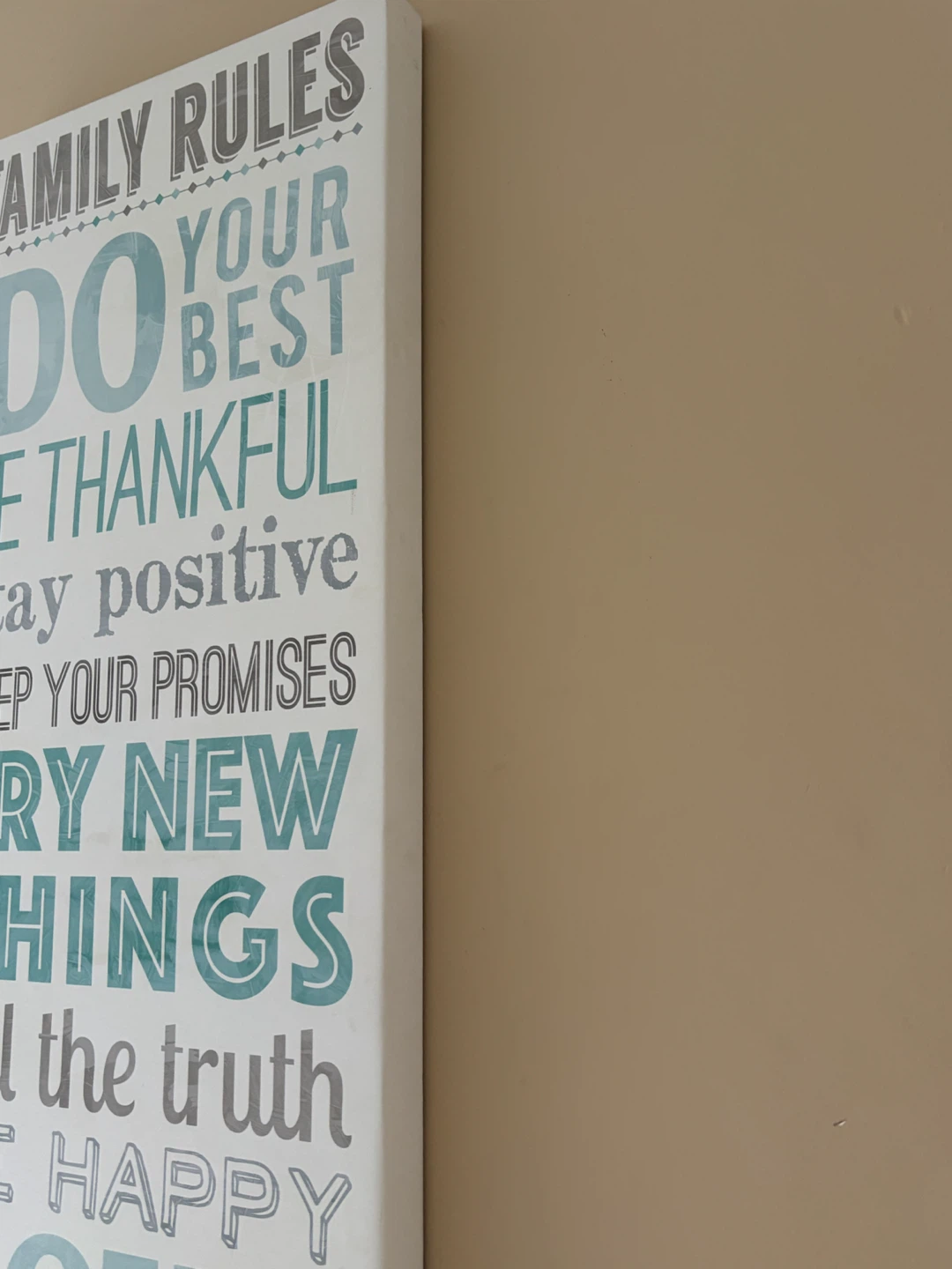 Family Rules Canvas Wall Art - photo 2