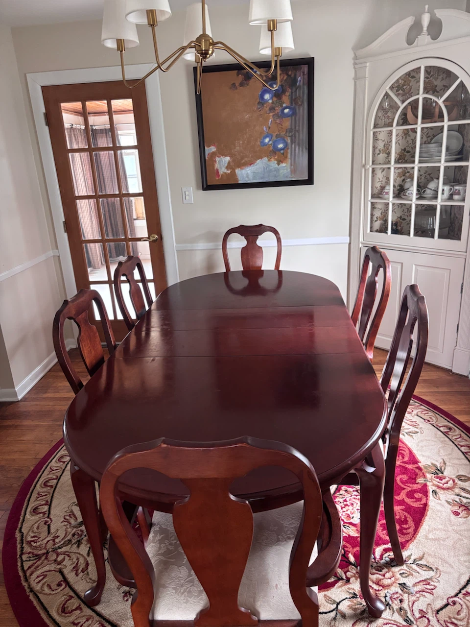 Mahogany Dining Table with 6 Chairs