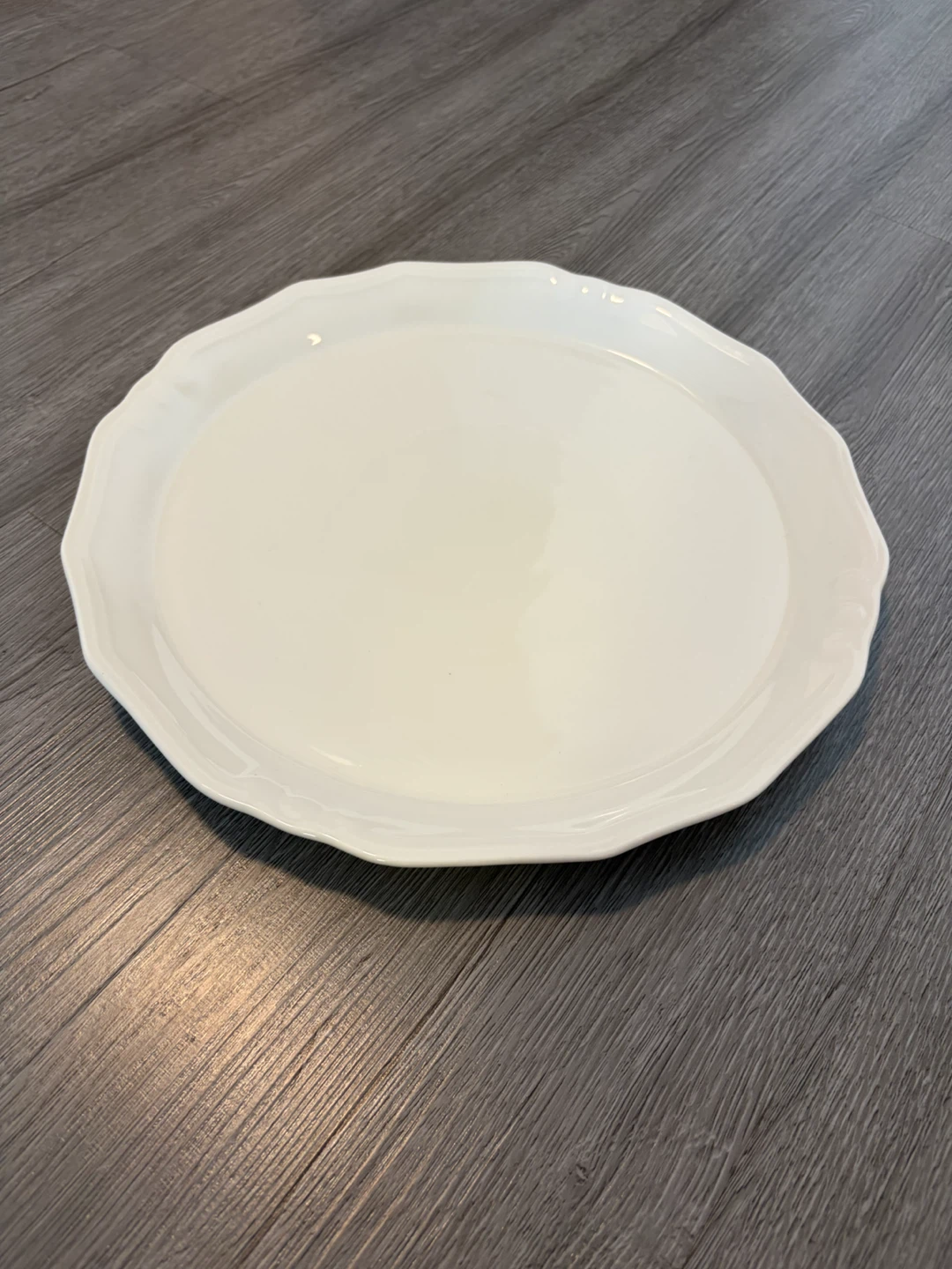 White oval serving platter
