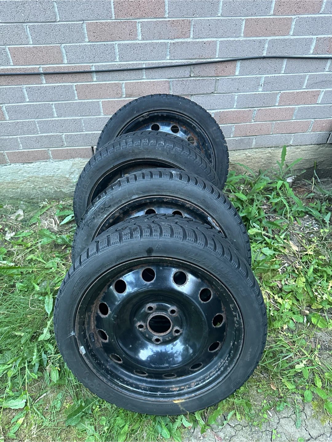 17 inch winter tires on steelies / 215 / 45 R17 5x114.3