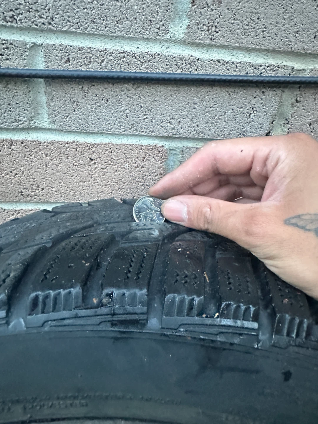 17 inch winter tires on steelies / 215 / 45 R17 5x114.3 - photo 2