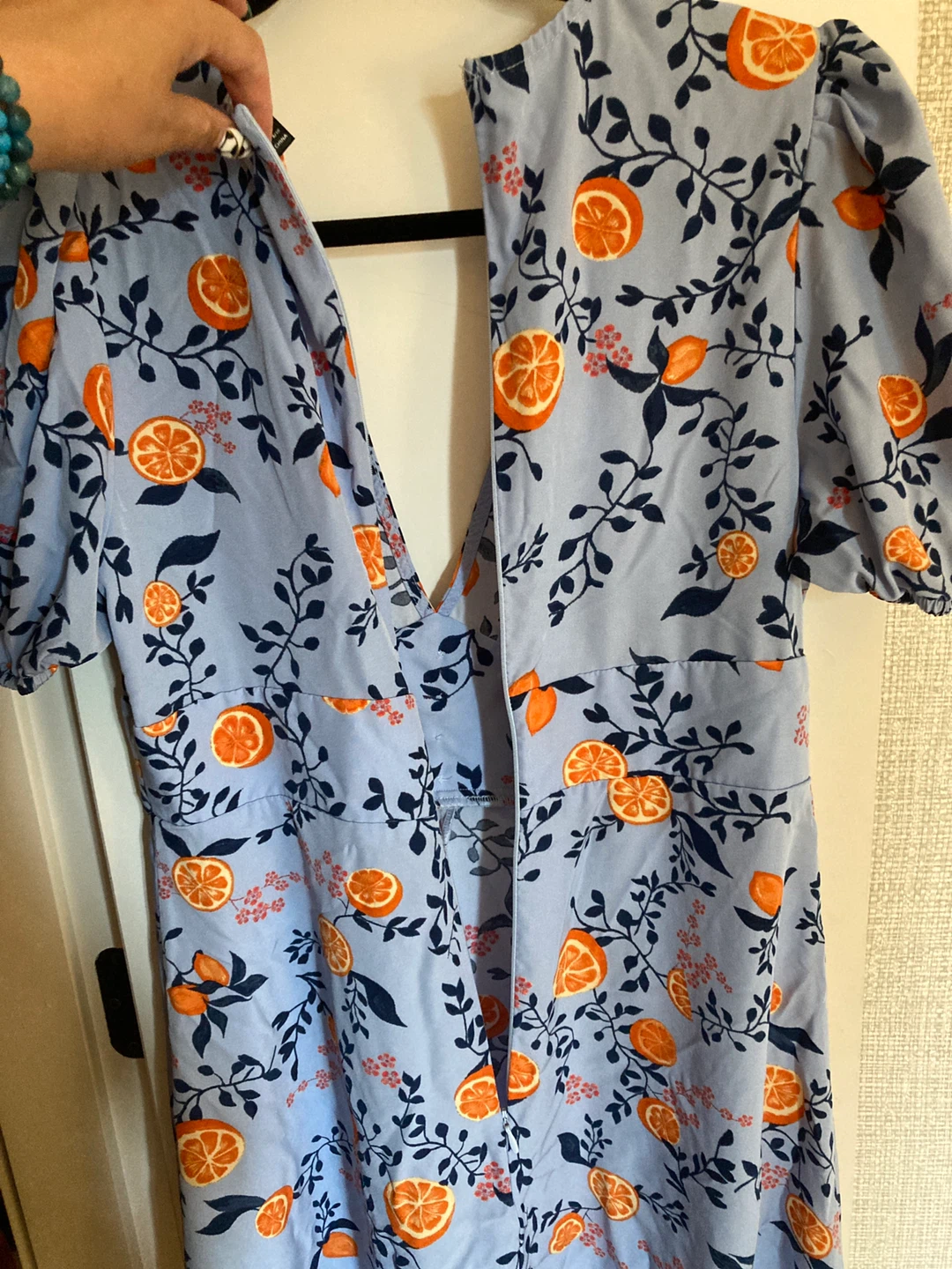 SHEIN Orange Print Midi Dress - photo 5