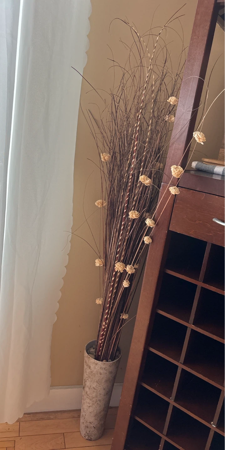 Dried Grass and Flower Arrangement