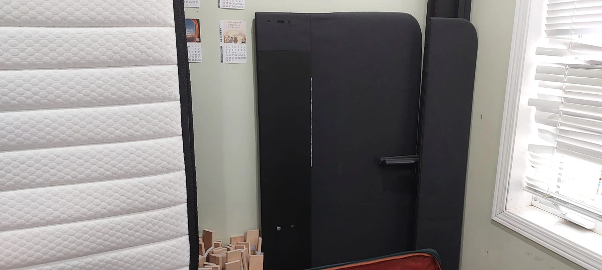 queen-size bed frame with mattress - photo 2