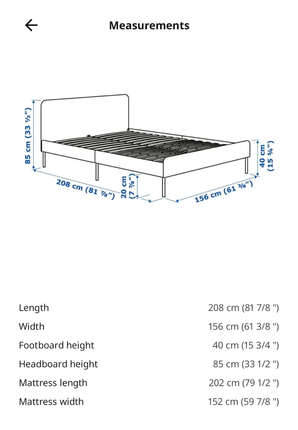 queen-size bed frame with mattress - photo 4