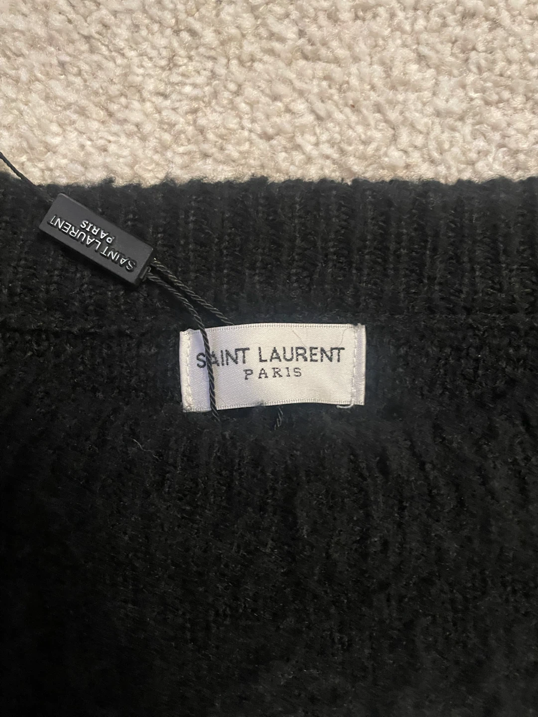 Saint Laurent Paris Black Knit Sweater - photo 2