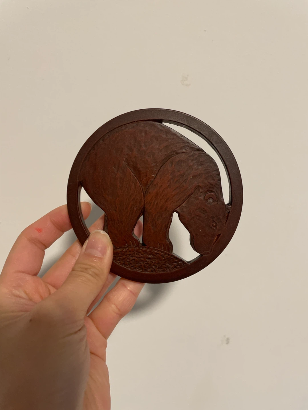 BOMA Canadian Handcrafted Bear Mini Trivet / Coaster