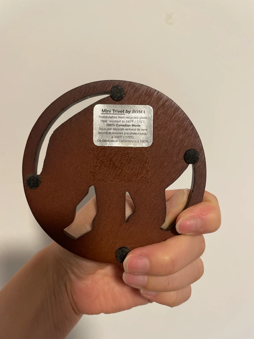BOMA Canadian Handcrafted Bear Mini Trivet / Coaster - photo 2