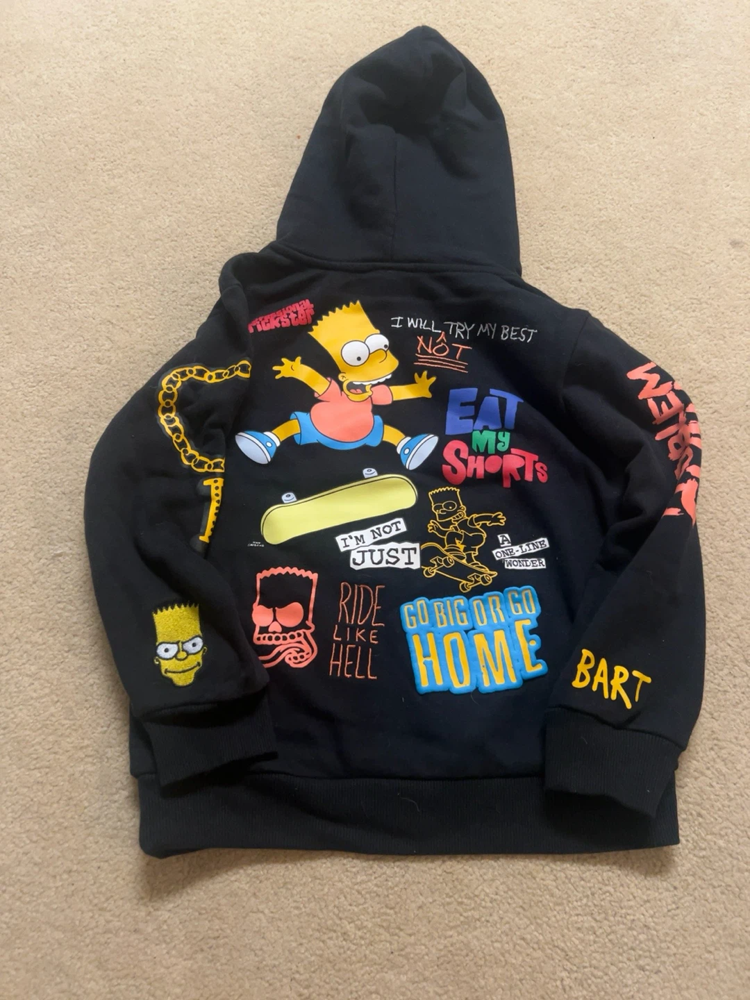 The Simpsons Bart Simpson Black Hoodie - photo 2