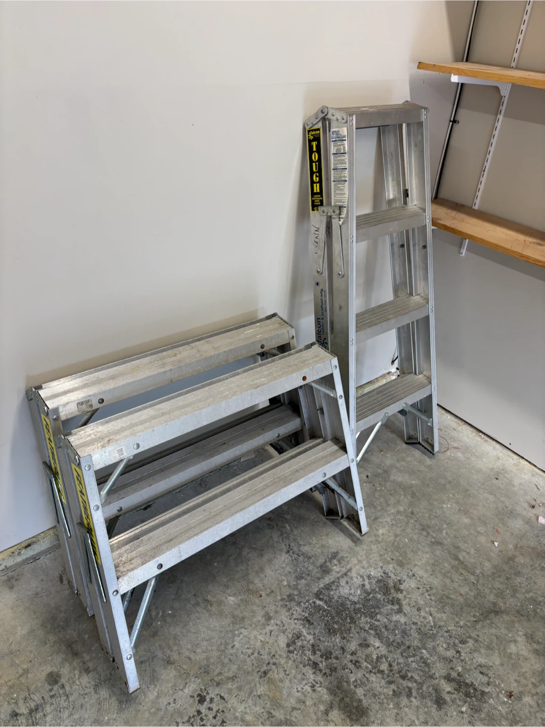 FEATHERLITE Step Stool Ladders and falcon tough ladder
