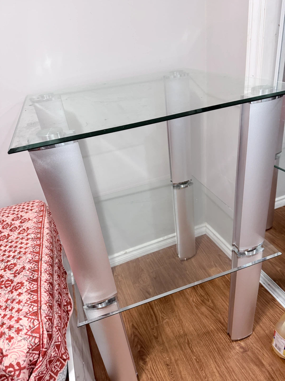 Glass Coffee Table with Silver Legs - photo 3