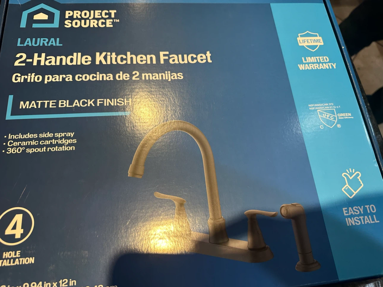 NEW Matte Black Kitchen Faucet - Project Source