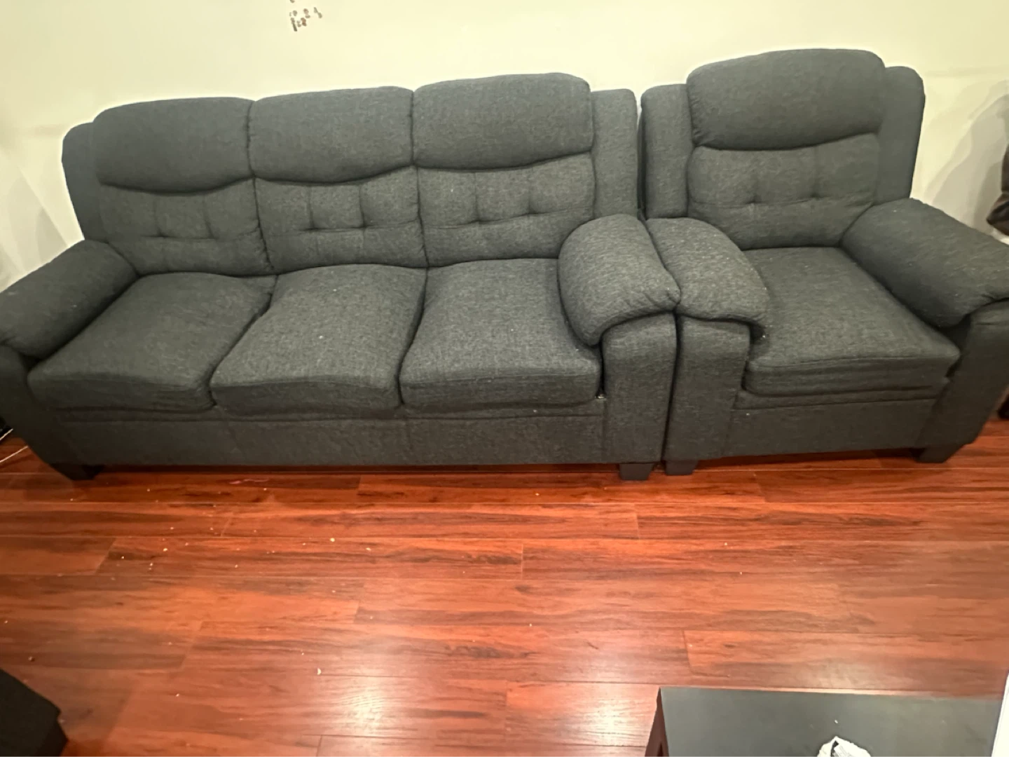 Dark Grey Fabric Sofa