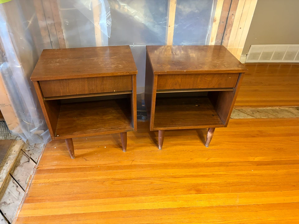 Two Mid-Century Modern Nightstands