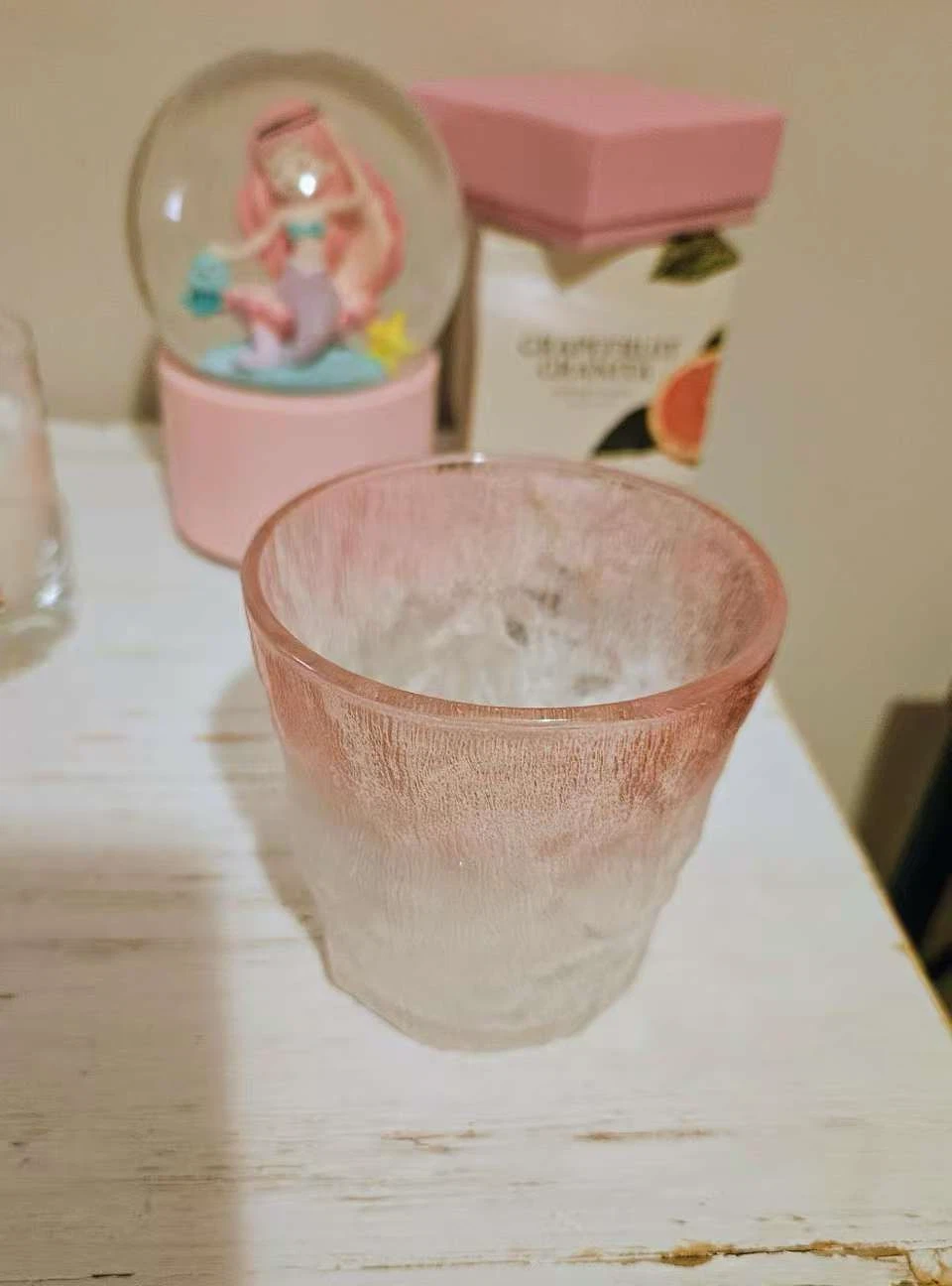 Pink Ombre Frosted Glass Tumbler - NEED TO SELL EVERYTHING