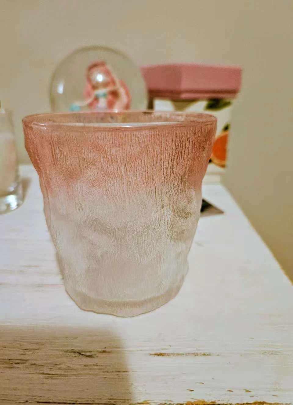 Pink Ombre Frosted Glass Tumbler - NEED TO SELL EVERYTHING - photo 2
