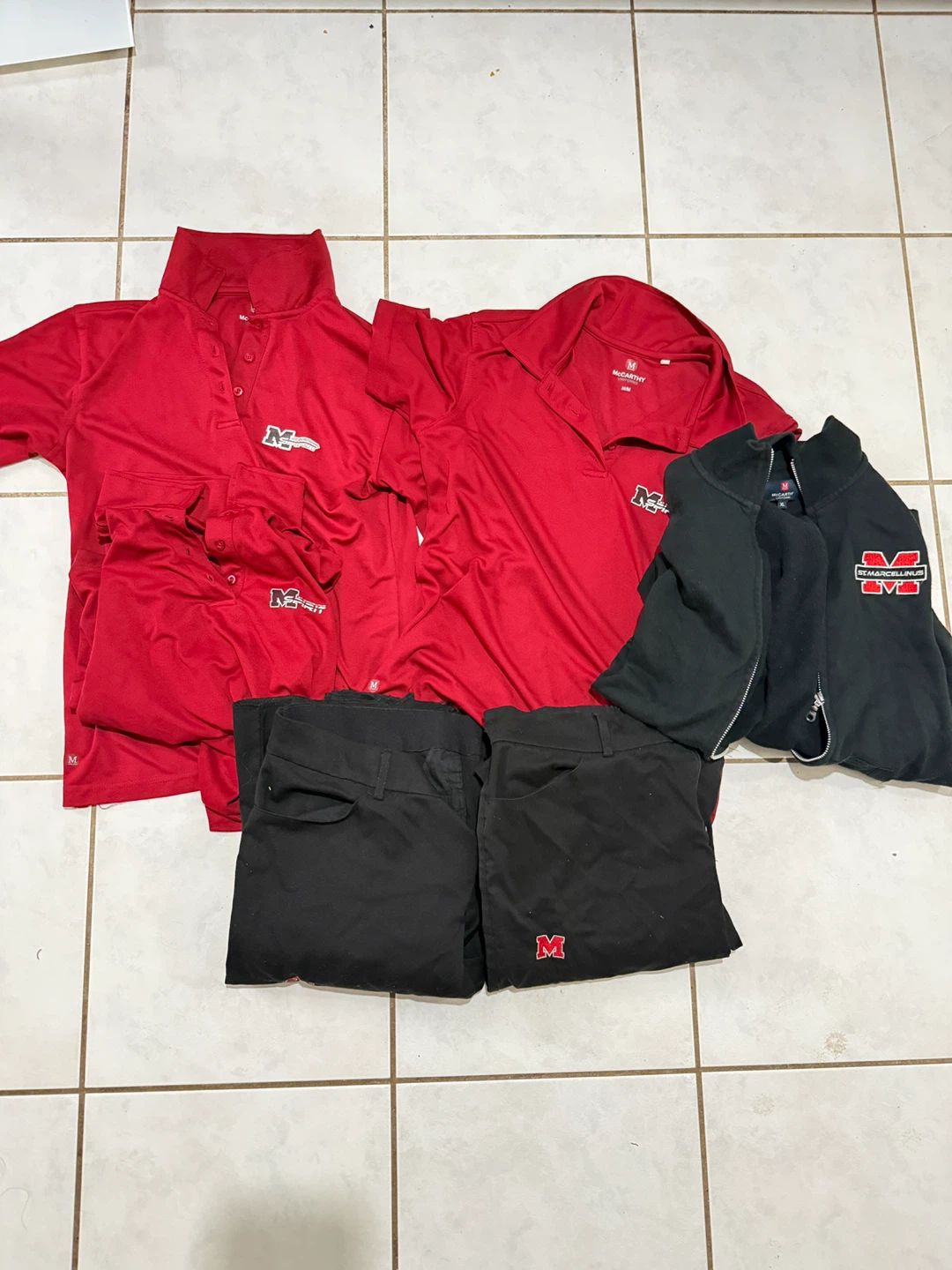 St Marcellinus Uniform McCarthy Red Polo Shirts Bundle