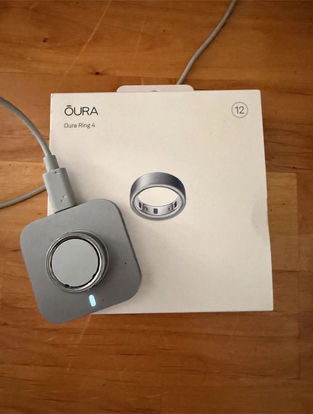 Oura Ring 4 Smart Ring - Brushed Silver, Size 12 - photo 2