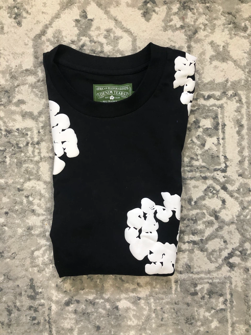 DENIM TEARS Black T-Shirt Size S - photo 2