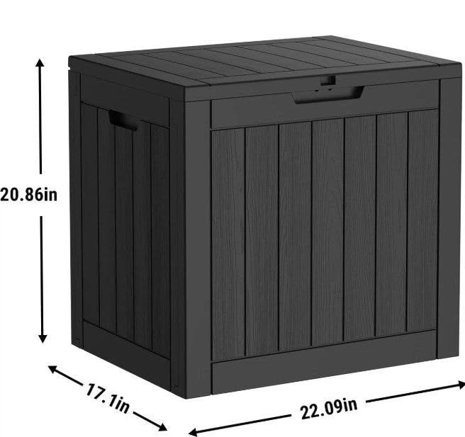 Black Outdoor Storage Box Deck Box - photo 2