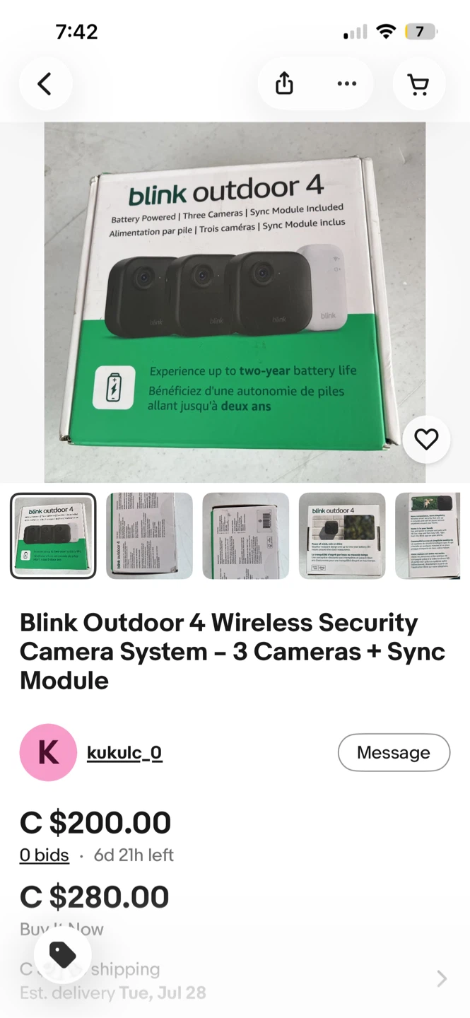 Blink Outdoor 4 Wireless Camera Sustem