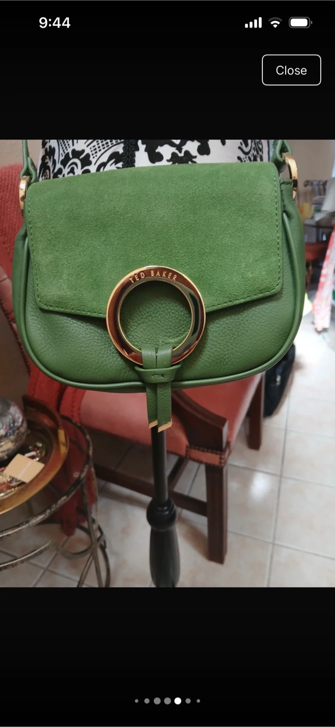 Ted Baker Green Leather Shoulder Bag