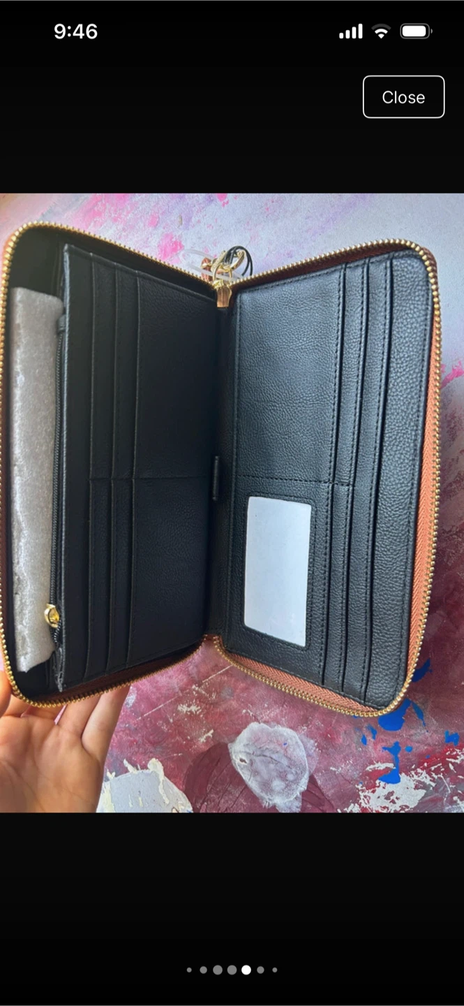 Steve Madden Brown Zip Around Wallet Wristlet - photo 3
