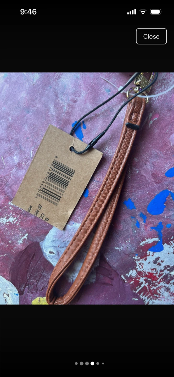 Steve Madden Brown Zip Around Wallet Wristlet - photo 4