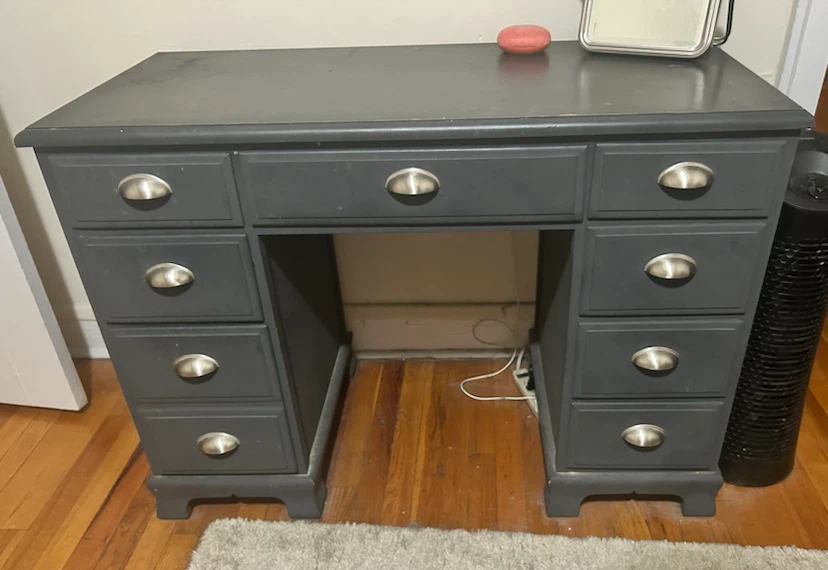 Gray Desk with Drawers - photo 2
