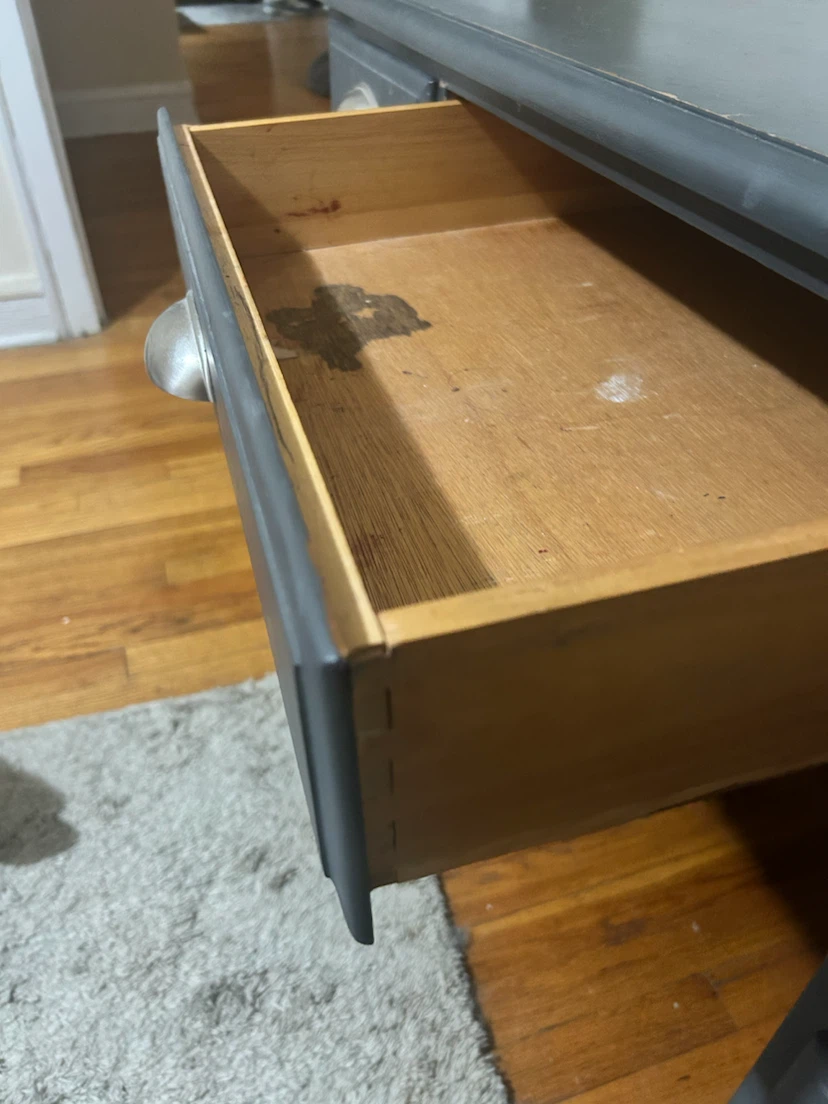 Gray Desk with Drawers - photo 5