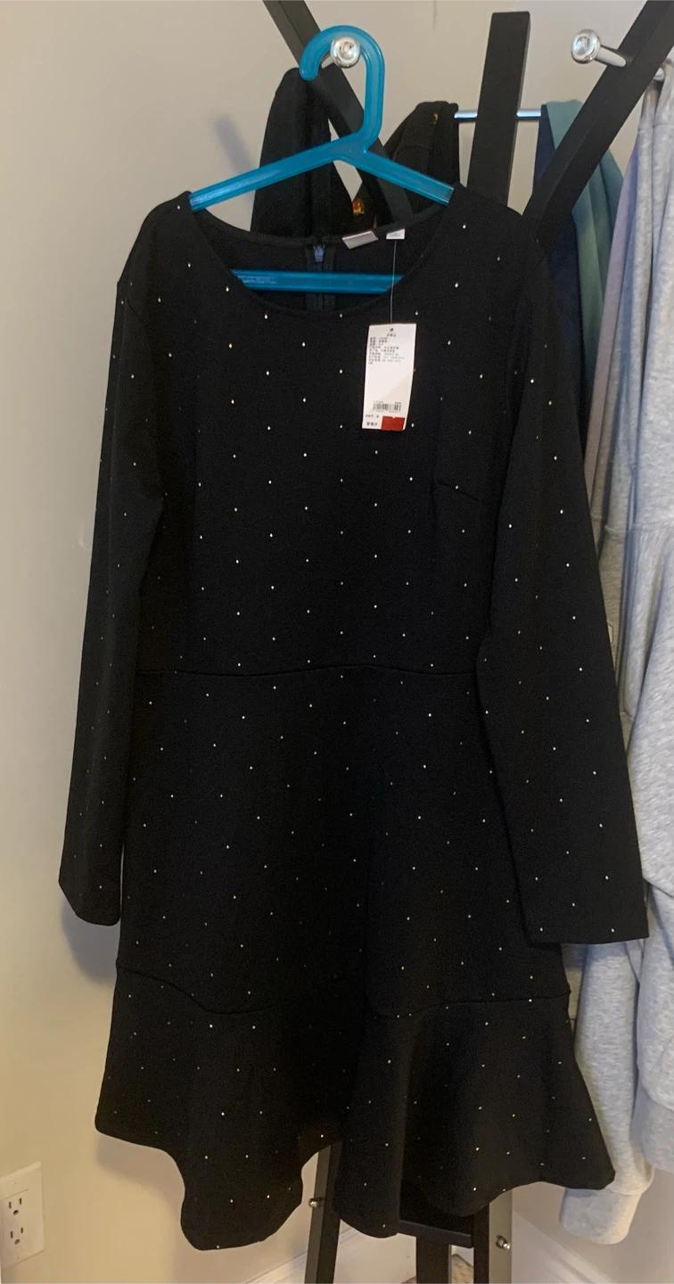 Black sequined dress with ruffles - NEED TO SELL EVERYTHING