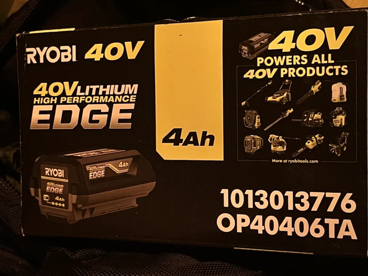 Ryobi 40V 4Ah Lithium High Performance EDGE Battery