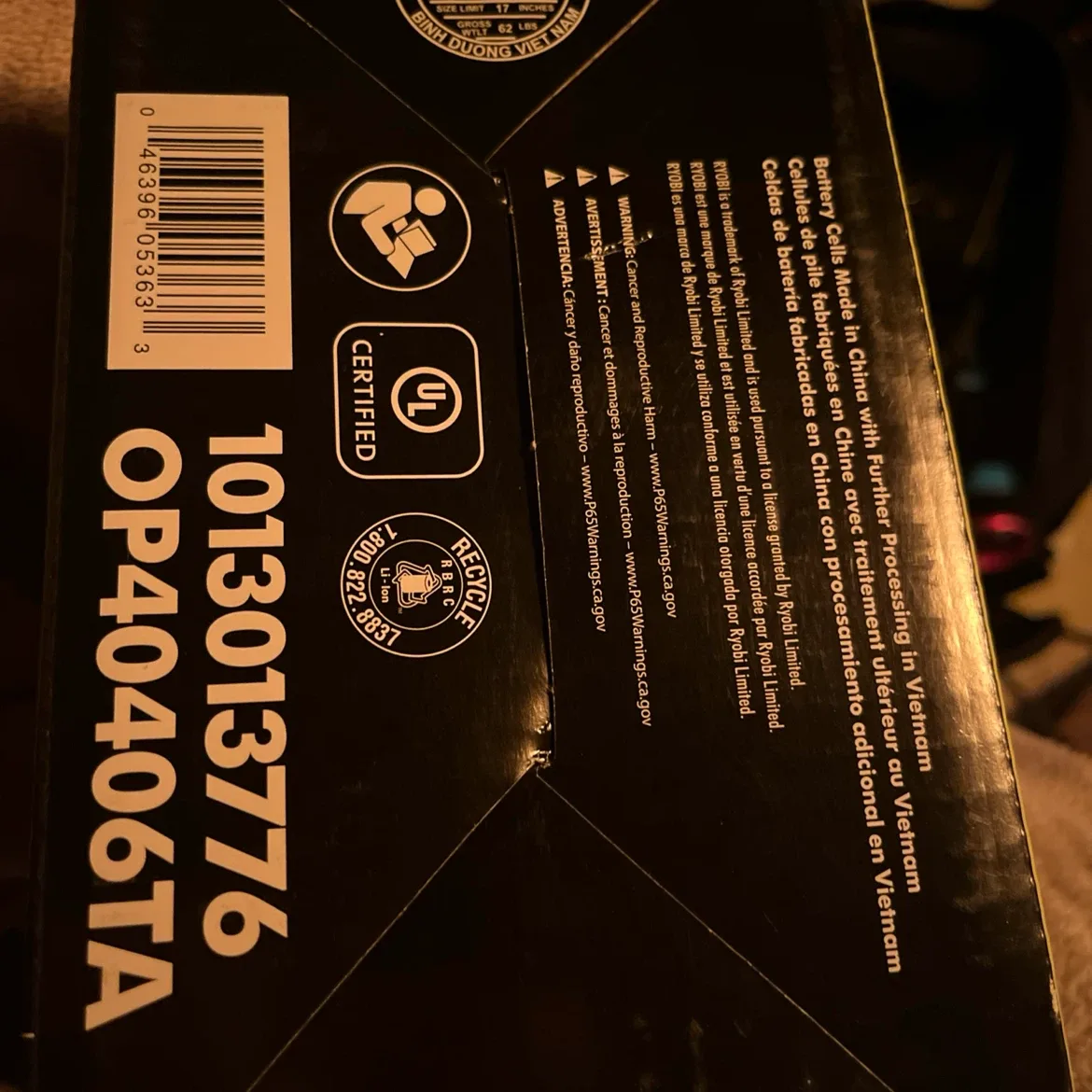 Ryobi 40V 4Ah Lithium High Performance EDGE Battery - photo 3