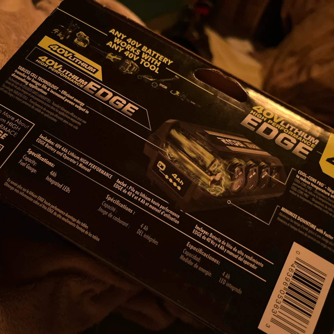 Ryobi 40V 4Ah Lithium High Performance EDGE Battery - photo 4