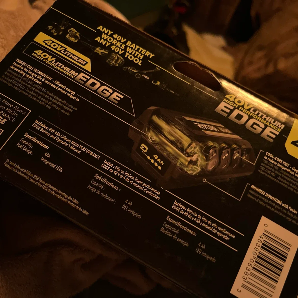 Ryobi 40V 4Ah Lithium High Performance EDGE Battery - photo 4