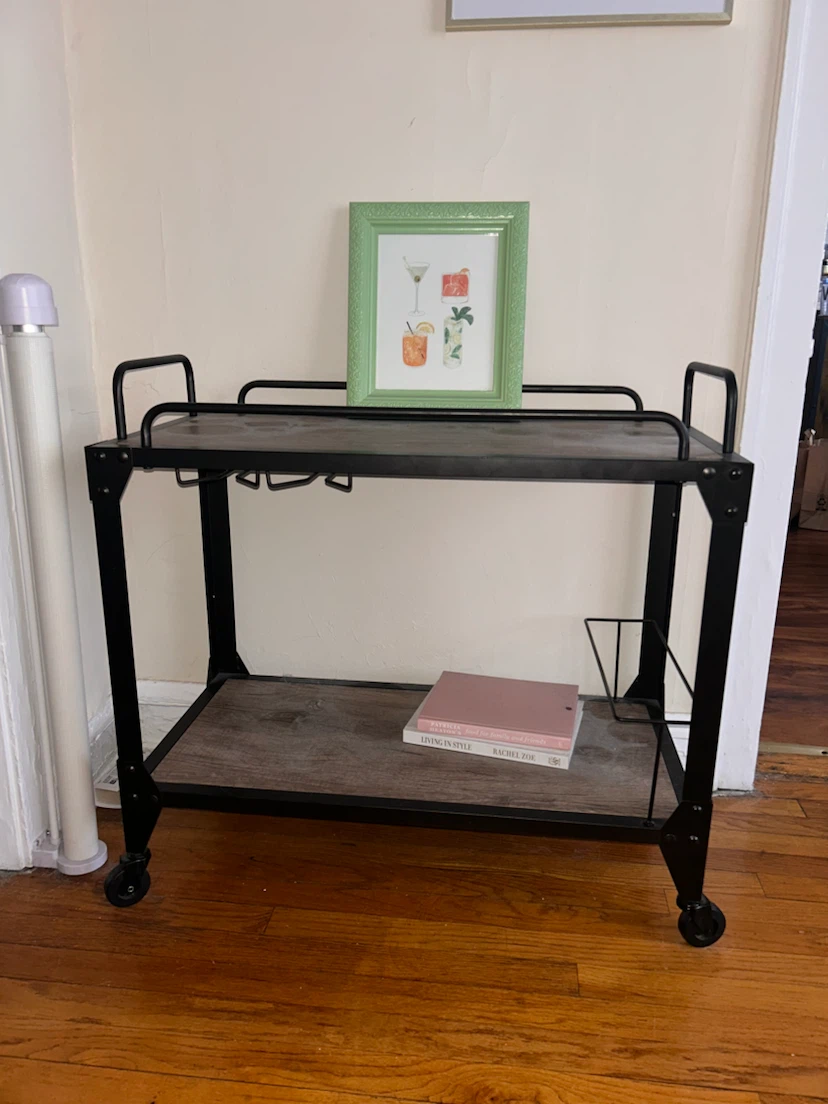 2-Tier Bar Cart with Wheels