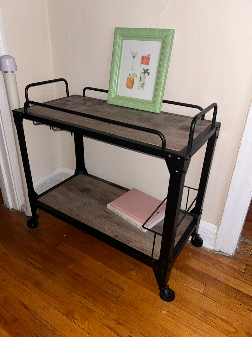 2-Tier Bar Cart with Wheels - photo 5