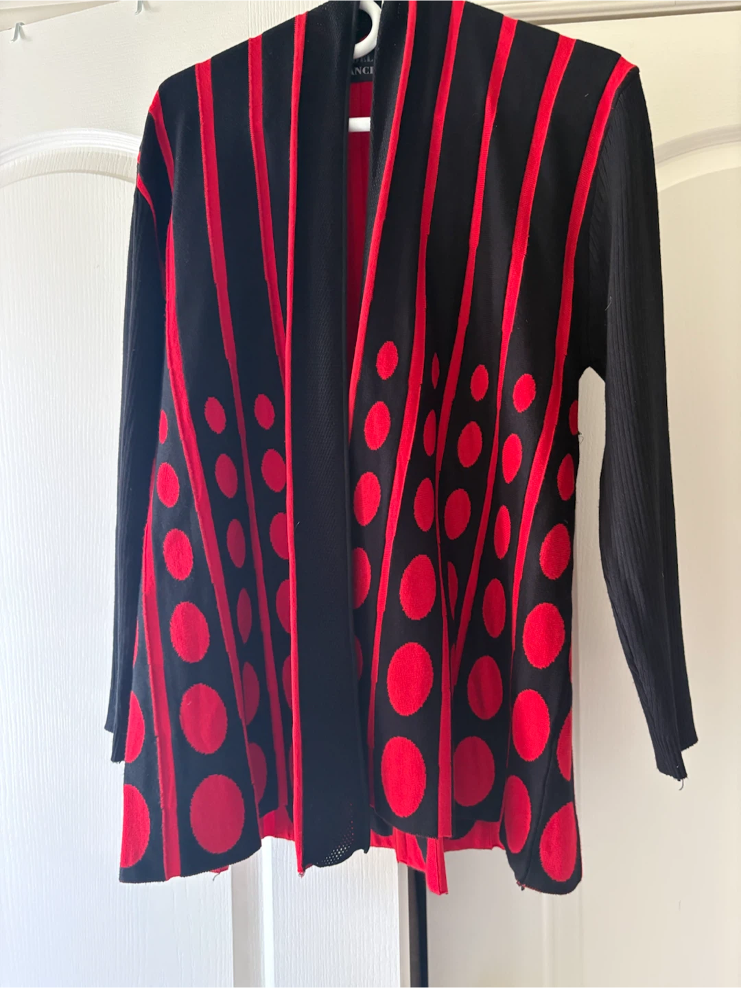 Black and Red Striped Cardigan