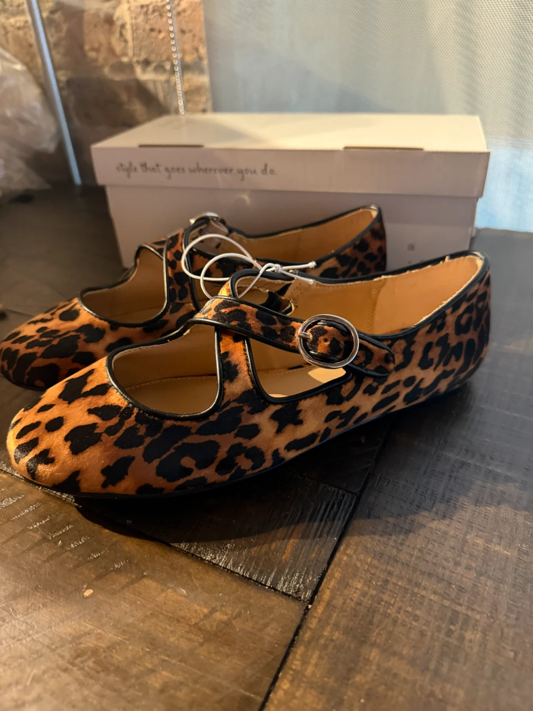 New with tags! A New Day Leopard Print Mary Jane Flats Size 6.5 - photo 3