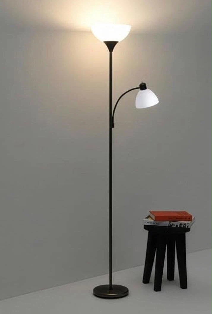Mainstays Floor Lamp with Reading Light - Black