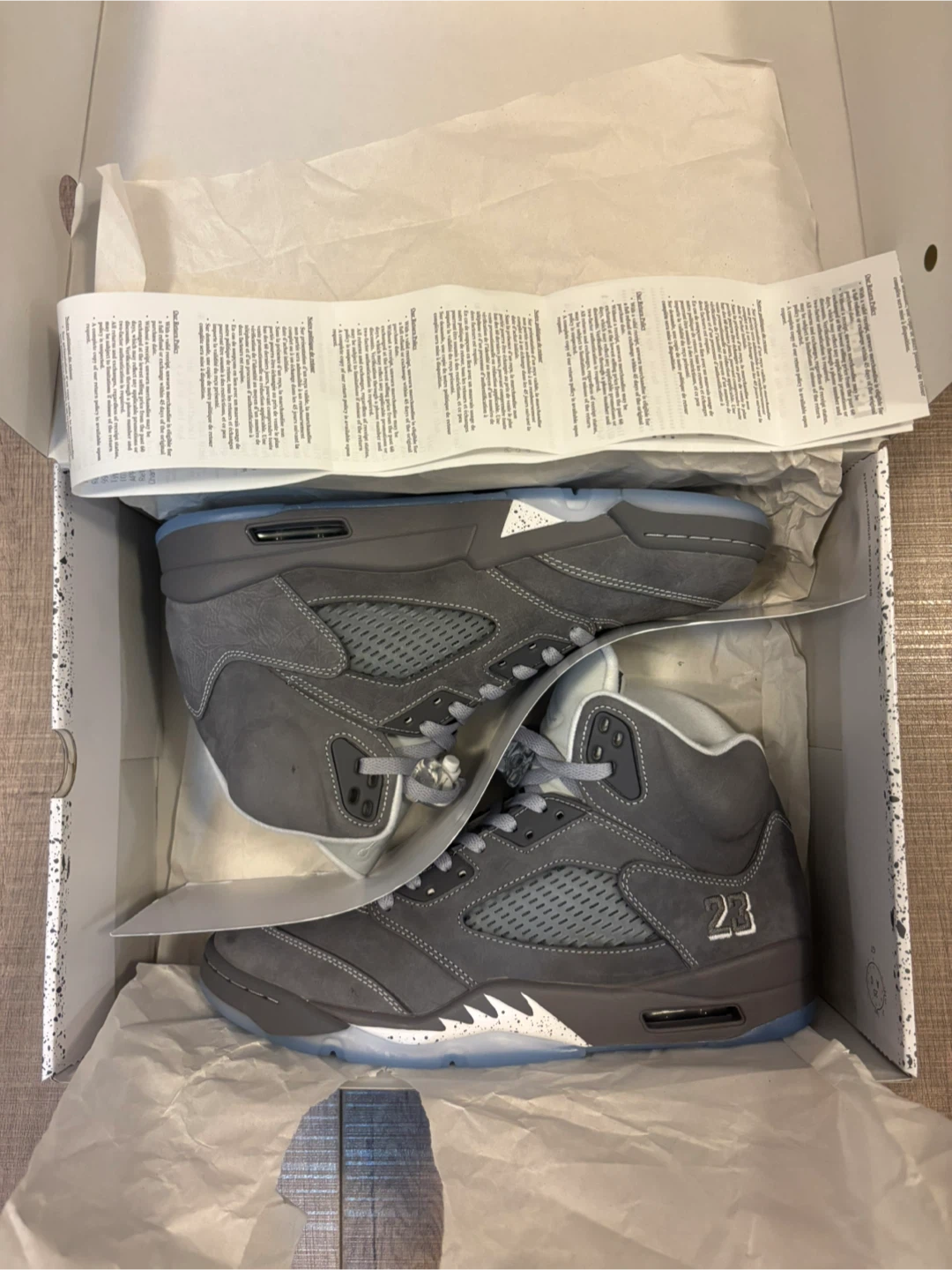 Jordan 5 Wolf Grey size 10.5